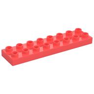 Деталь LEGO Пластина 2 x 8, Коралловый
