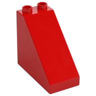 Деталь LEGO Duplo Brick 4 x 2 x 3 Slope 45°, Красный