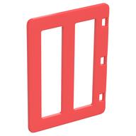 Деталь LEGO Duplo Door with Two Long Window Panes, Коралловый