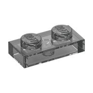 Деталь LEGO Пластина 1 x 2, Прозрачный черный