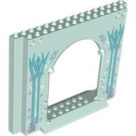 Деталь LEGO Panel 4 x 16 x 10 with Metallic Blue Trees, Ice Crystals and Stars Print, Светлый морской волны