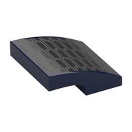 Деталь LEGO Slope Curved 2 x 2 x 2/3 with Black/Silver Grill print, Темно-синий