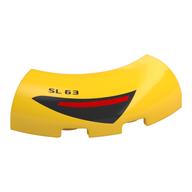 Деталь LEGO Brick Round Corner 3 x 3 x 1 with Red/Black Tail Light print, Желтый