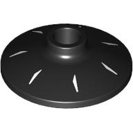 Деталь LEGO Dish 2 x 2 Inverted [Radar] with White Spokes print, Черный