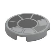Tile Round 2 x 2 with Cockpit, Black Windows print
