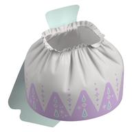 Деталь LEGO Duplo Skirt with Lavender Triangles print, Light Aqua Cape, Белый