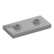 Деталь LEGO Пластина специальная 2 x 4, с пазом и двумя центральными штырьками (джампер), Светлый сине-серый