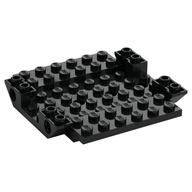 Деталь LEGO Aircraft Fuselage 6 x 8 Bottom with 4 Pin Holes, Черный