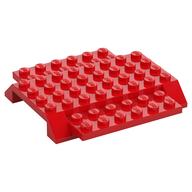 Деталь LEGO Aircraft Fuselage 6 x 8 Top, Красный
