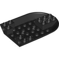 Деталь LEGO Aircraft Fuselage Curved Forward 6 x 8 Bottom with 2 Pin Holes, Черный