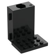 Деталь LEGO Brick Special 6 x 6  x 5 with gear, 3 x 4 Plate [PLAIN], Черный