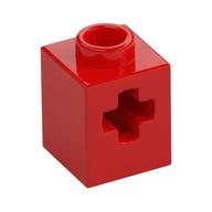 Деталь LEGO Кирпичик Technic 1 x 1, с осевым отверстием, Красный