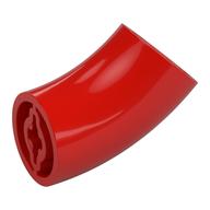 Деталь LEGO Brick Round 2 x 2 D. Tube with 45° Elbow and Axle Holes (Crossholes) at Each End [LONG], Красный