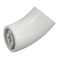 Деталь LEGO Brick Round 2 x 2 D. Tube with 45° Elbow and Axle Holes (Crossholes) at Each End [LONG], Белый