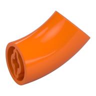 Деталь LEGO Brick Round 2 x 2 D. Tube with 45° Elbow and Axle Holes (Crossholes) at Each End [LONG], Оранжевый