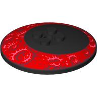 Dish 6 x 6 Inverted (Radar) with Eye. Red Iris with Craters, Black Pupil print
