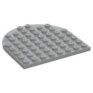 Деталь LEGO Plate 8 x 8 with Half Circle, Светлый сине-серый