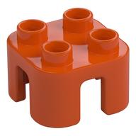 Деталь LEGO Duplo Chair with no Back / Stool, Красно-оранжевый