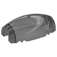Деталь LEGO Windscreen 10 x 6 x 3 Bubble Canopy Double Tapered with Square Front Cutout, Прозрачный черный
