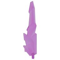 Деталь LEGO Weapon Sword with Jagged Edges, Axle, Прозрачный средний красно-фиолетовый опаловый