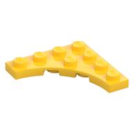 Деталь LEGO Plate Special 4 x 4 with Curved Cutout, Желтый
