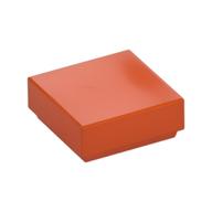 Деталь LEGO Плитка 1 x 1, с пазом, Красно-оранжевый