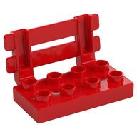 Деталь LEGO Duplo Fence/Bench 2 x 4, Красный