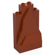 Деталь LEGO Rock Panel 2 x 4 x 6, Темно-оранжевый