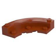 Деталь LEGO Brick Round 5 x 5 Macaroni with 1 / 3 Inner Side, Темно-оранжевый