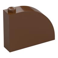 Деталь LEGO Кирпичик изогнутый 1 x 4 x 3, Красно-коричневый