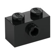 Деталь LEGO Brick Special 1 x 2 with 1 Center Stud on 1 Side, Черный