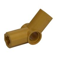 Деталь LEGO Technic Axle and Pin Connector Angled #4 - 135°, Жемчужно-золотой