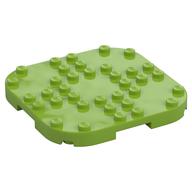 Деталь LEGO Plate Round Corners 8 x 8 x 2/3 Circle with Reduced Knobs, Лайм