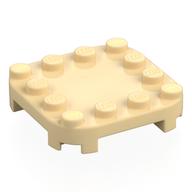 Деталь LEGO Plate Round Corners 4 x 4 x 2/3 Circle with Reduced Knobs, Песочный