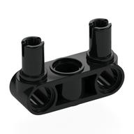 Деталь LEGO Technic Pin Connector Hub Perpendicular 3L with 2 Pins, Черный