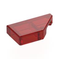Деталь LEGO Плитка 1 x 2, с выемкой под штырёк справа, Прозрачный красный