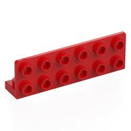Деталь LEGO Кронштейн перевёрнутый 1 x 26 - 2 x 6, Красный