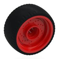 Деталь LEGO Wheel Rim 24 x 12 with Black Tyre, Красный
