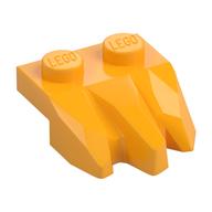 Деталь LEGO DESIGN, PLATE 2X3, ROCK, NO. 1, Ярко-светло-оранжевый