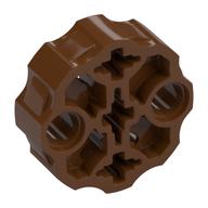 Деталь LEGO Hero Factory Weapon Barrel with 2 Pin Holes and 3 Axle Holes, Красно-коричневый