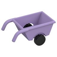 Деталь LEGO Duplo Wheelbarrow with Black Wheels, Лавандовый