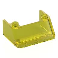 Деталь LEGO Windscreen 3 x 4 x 1 1/3 with 2 Studs on Top, Прозрачный желтый
