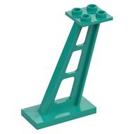 Деталь LEGO Support 2 x 4 x 5 Stanchion Inclined [5mm wide posts], Темно-бирюзовый