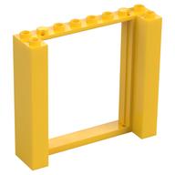 Деталь LEGO Дверная коробка двойная 2 x 8 x 6, Желтый
