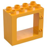 Деталь LEGO Door Frame Flat Front Surface, Completely Open Back, Ярко-светло-оранжевый