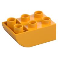 Деталь LEGO Brick 2 x 3 with Curved Bottom, Ярко-светло-оранжевый