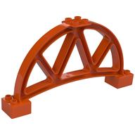 Деталь LEGO Duplo Frame, Half Circle 2 x 14 x 6, Красно-оранжевый
