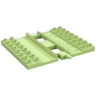 Деталь LEGO Duplo Train Track, Straight with 2 x 8 Plate on Both Sides, Желто-зеленый