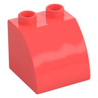 Деталь LEGO Кирпичик 2 x 2 x 1 1/2, с изогнутым верхом, Коралловый