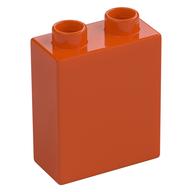 Деталь LEGO Кирпичик 1 x 2 x 2, Красно-оранжевый